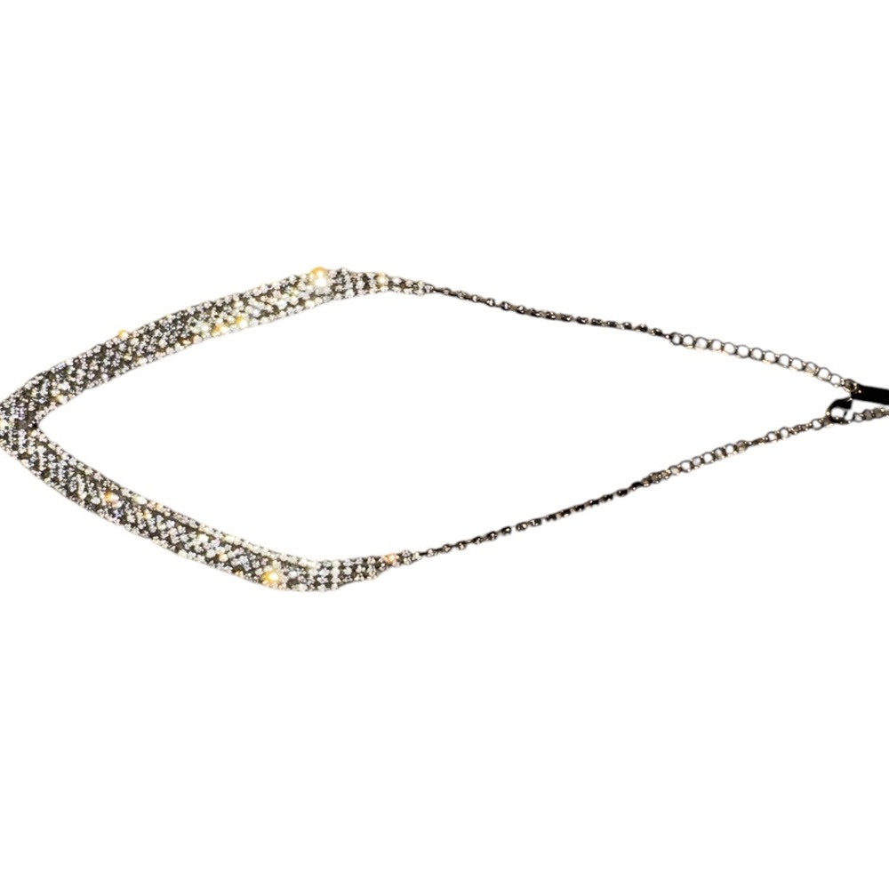 Elegant Silver Rhinestone Necklace